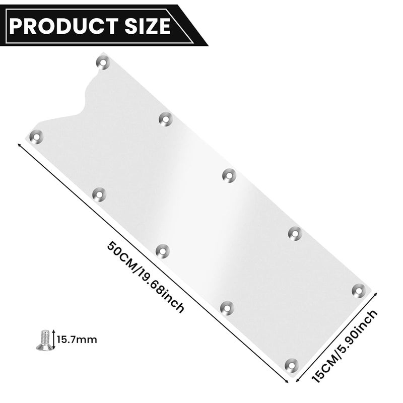 Endxedo LS Gen 3 Valley Pan Cover Plate Low Profile Custom Knock Sensor LSX LS1 LM7 LR4 LQ4 LS6 L59 LQ9 LM4 L33 (Silver) - Image 5